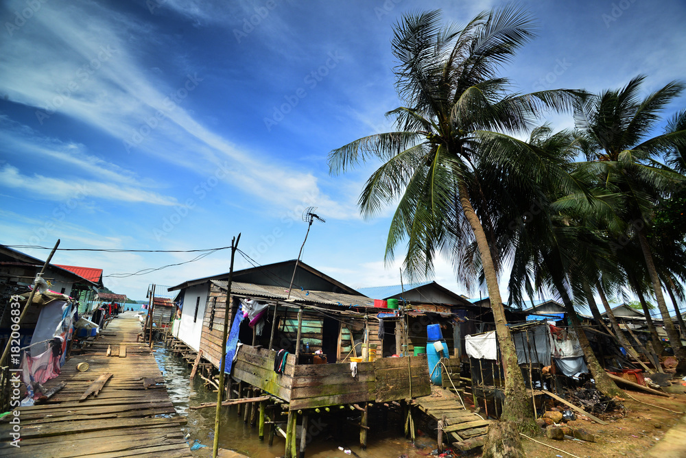 Naklejka premium Air Mas island village