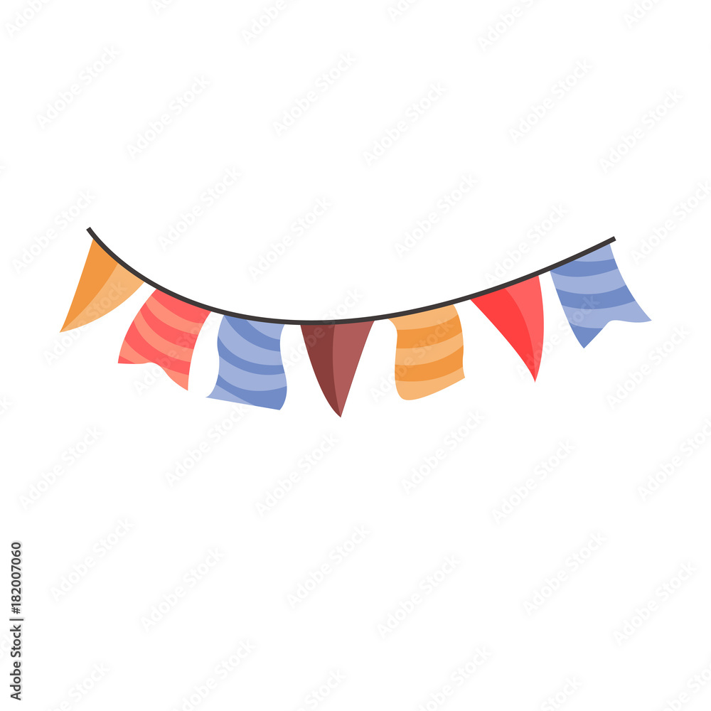 Fototapeta premium Colorful Hanging Party Flag