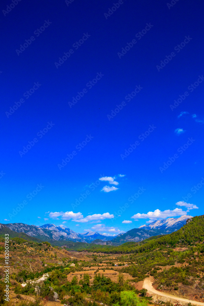 Mountains landscape on a sunny day Mountains landscape on a sunny day