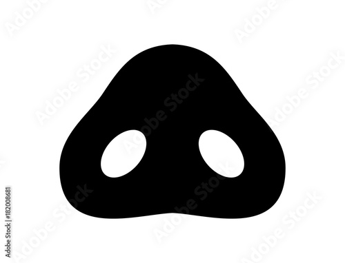 Black Nose Animal Pig Illustration Logo Silhouette