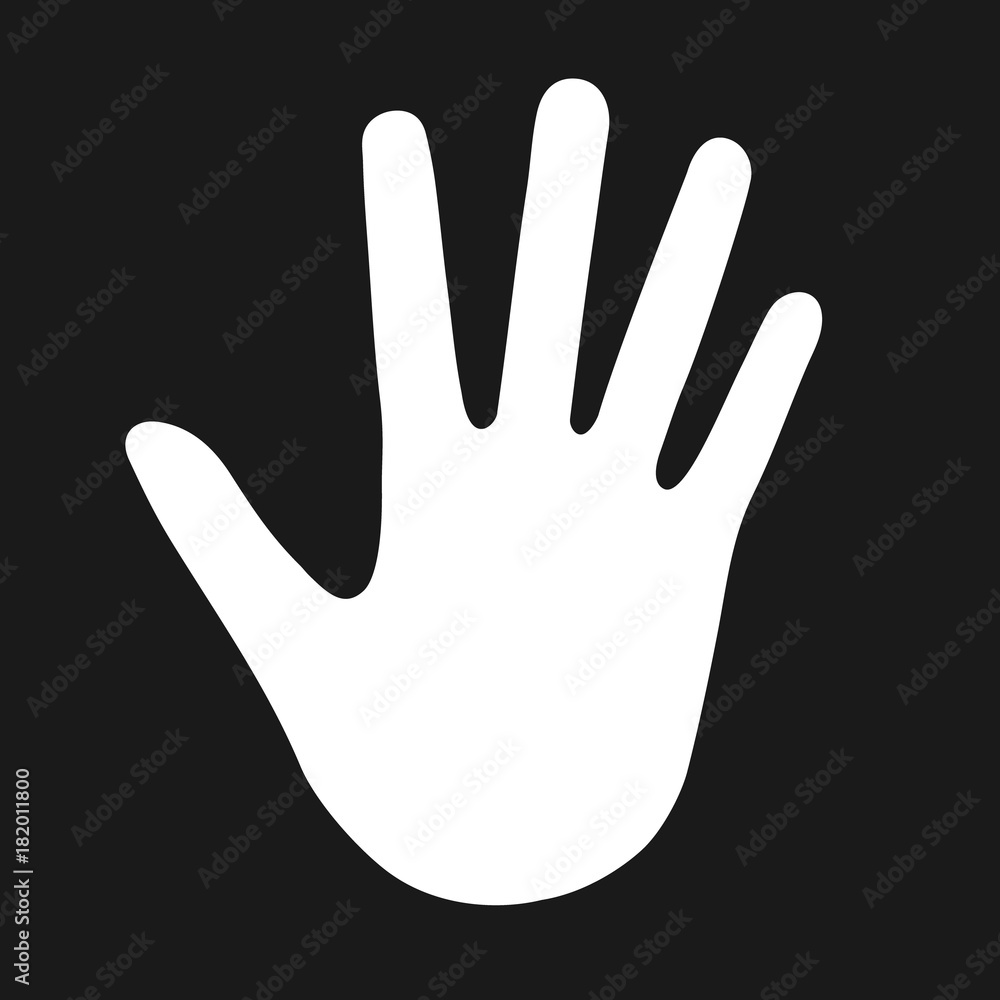 Fototapeta premium Hand icon. Human hand silhouette. Vector illustration