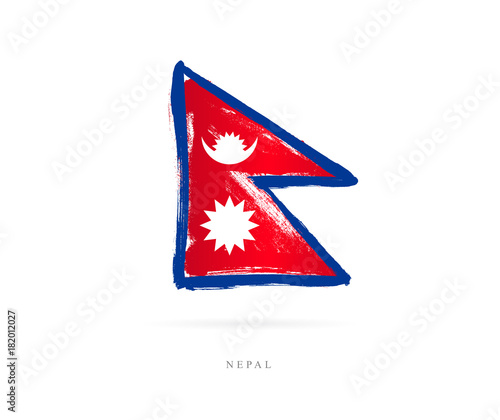 Flag of Nepal. Abstract concept