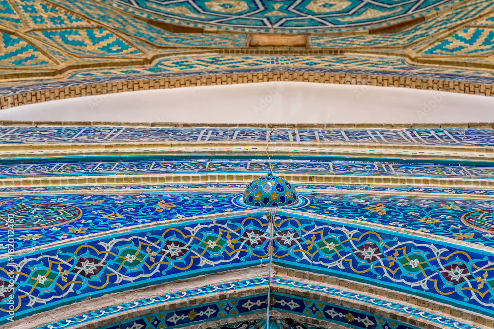 Colorful tiles of the Yame mosque