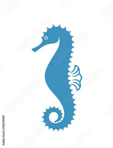 Sea Horse logo. Isolated sea horse on white background