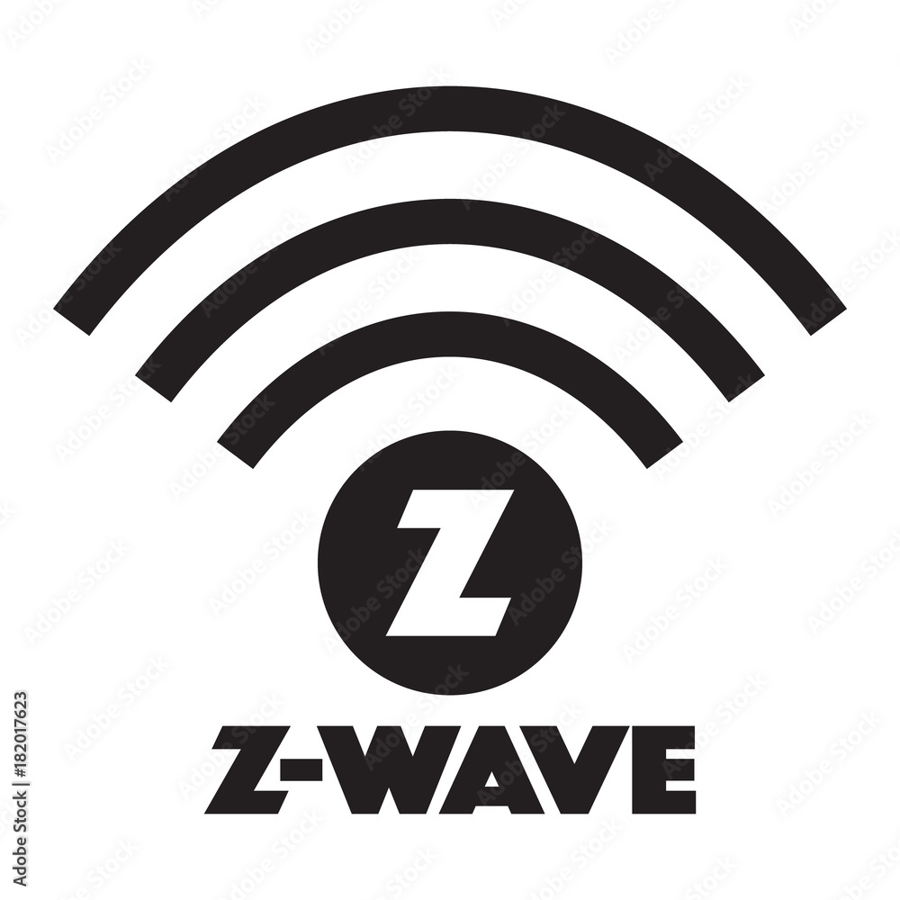 Z-Wave wireless communication design logo on white background. Vector illustration IoT home automation design. Z-Wave wireless communication design logo on white background. Vector illustration IoT home automation design.