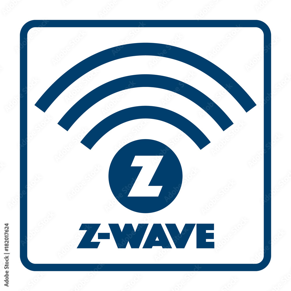 Z-Wave wireless communication design logo on white background. Vector illustration IoT home automation design. Z-Wave wireless communication design logo on white background. Vector illustration IoT home automation design.