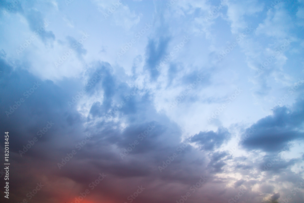 clouds in the sky at sunset as background clouds in the sky at sunset as background