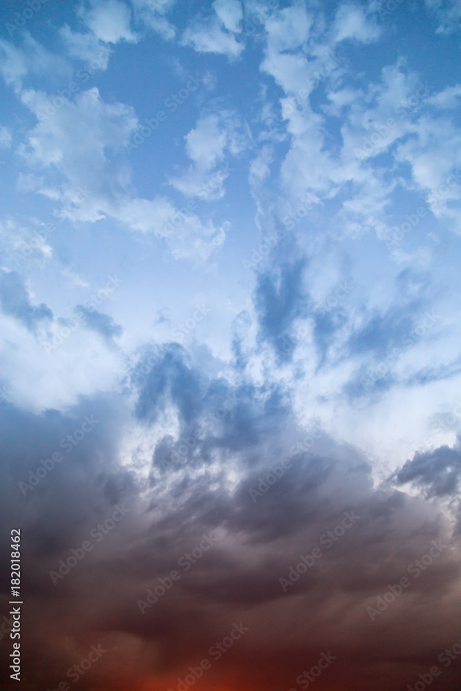clouds in the sky at sunset as background clouds in the sky at sunset as background
