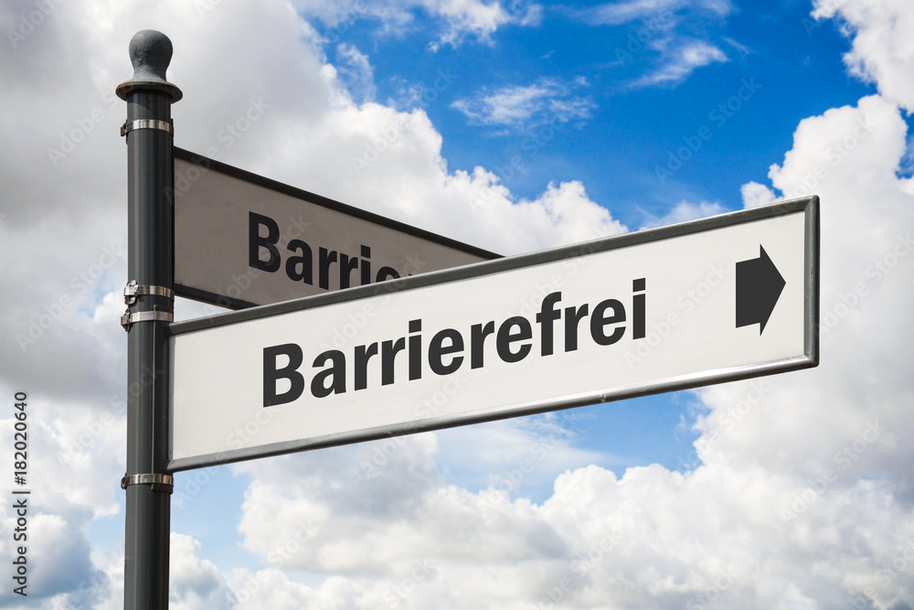 Fototapeta premium Schild 197 - Barrierefrei