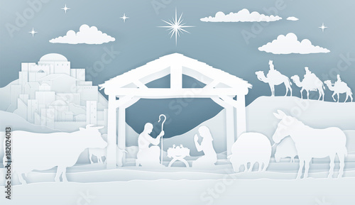 Nativity Christmas Christian Scene