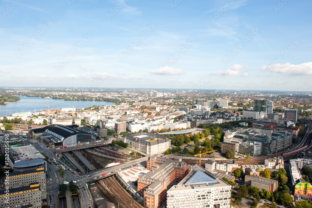 Luftbild Hamburg Außenalster