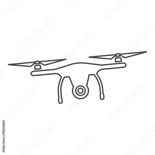 Drone icon, copter with camera