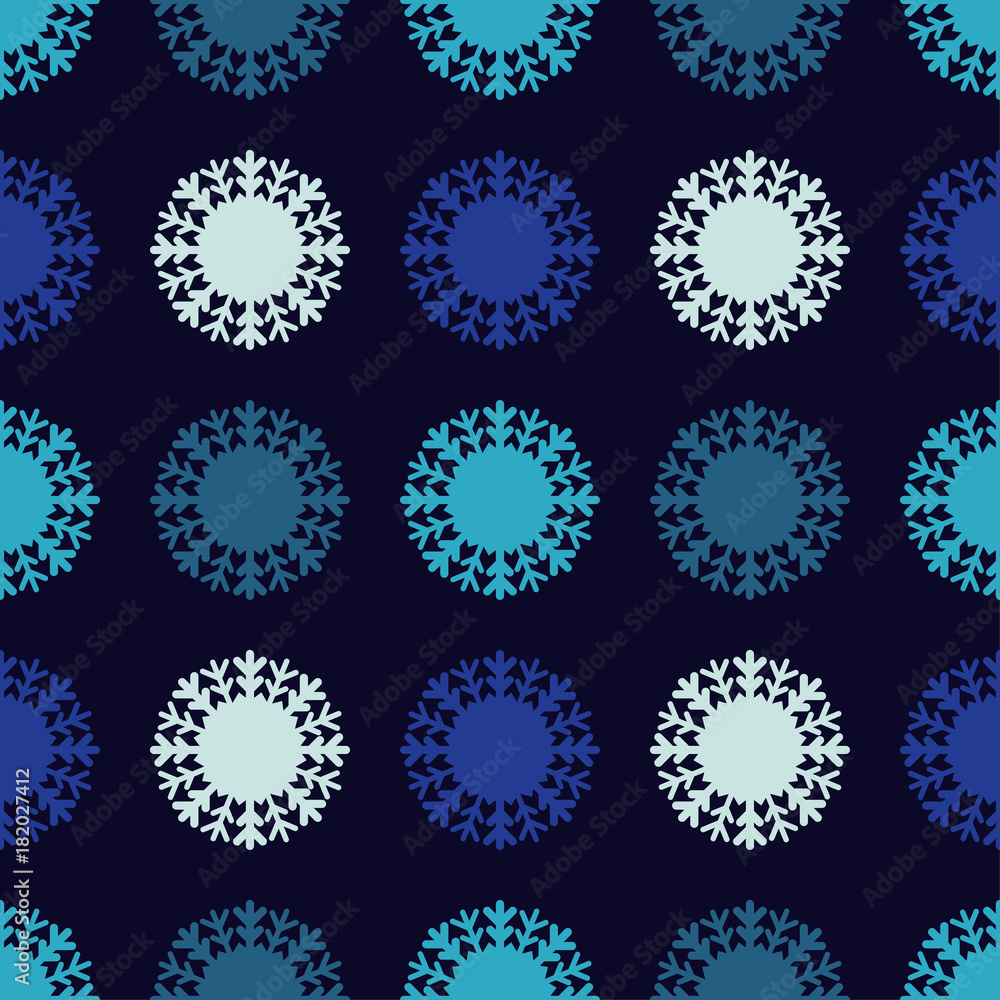 Seamless vector background with snowflakes. Blue Winter pattern. Textile rapport. Seamless vector background with snowflakes. Blue Winter pattern. Textile rapport.