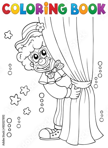Coloring book clown thematics 1