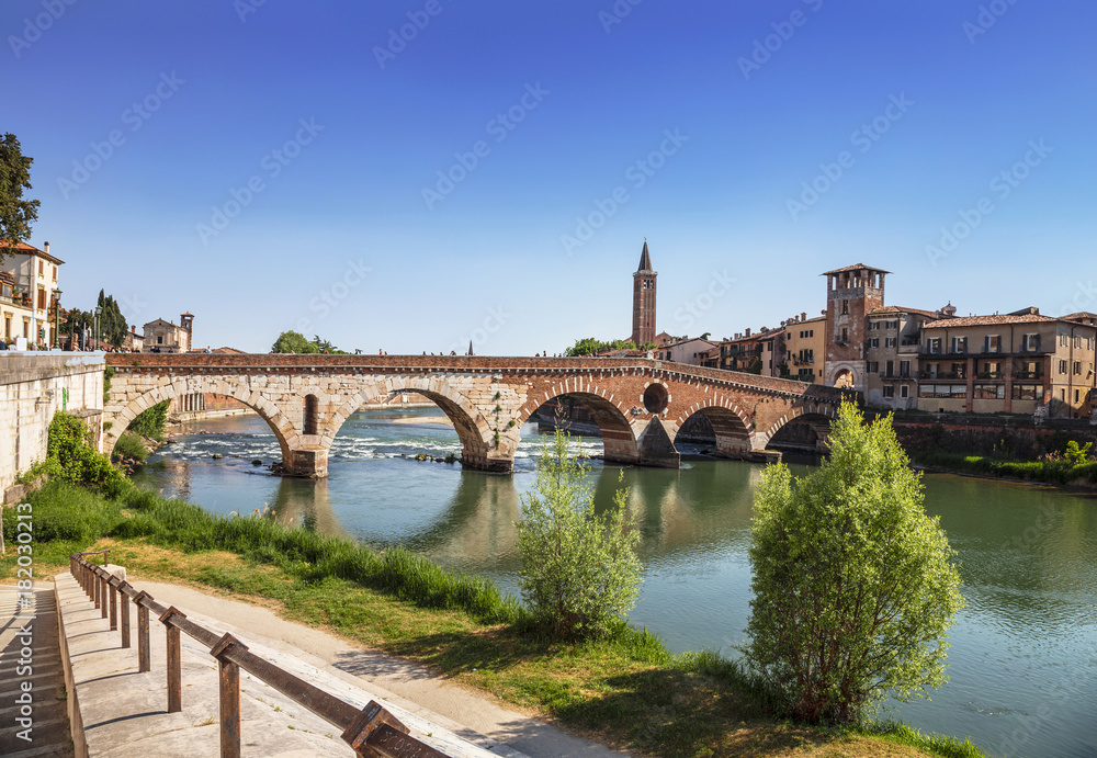 Ponte Pietra is a Roman arch bridge over the Adige river in the Italian city of Verona. Italy