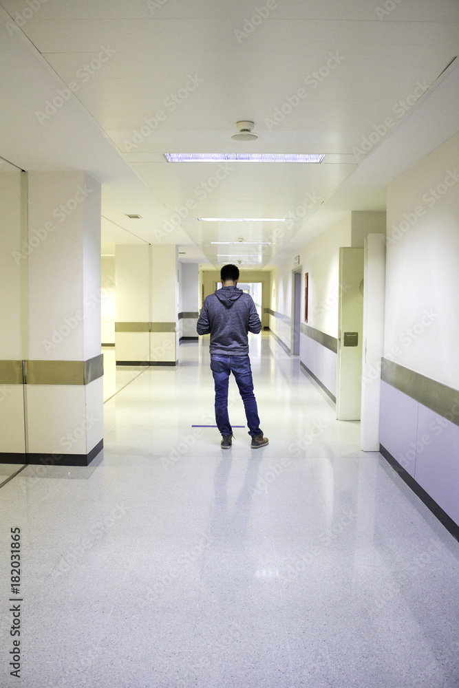 Hospital corridor interior Hospital corridor interior