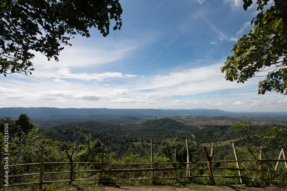 Fototapeta premium mountain and blue sky background inthailand