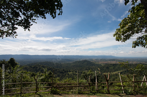 mountain and blue sky background inthailand photo