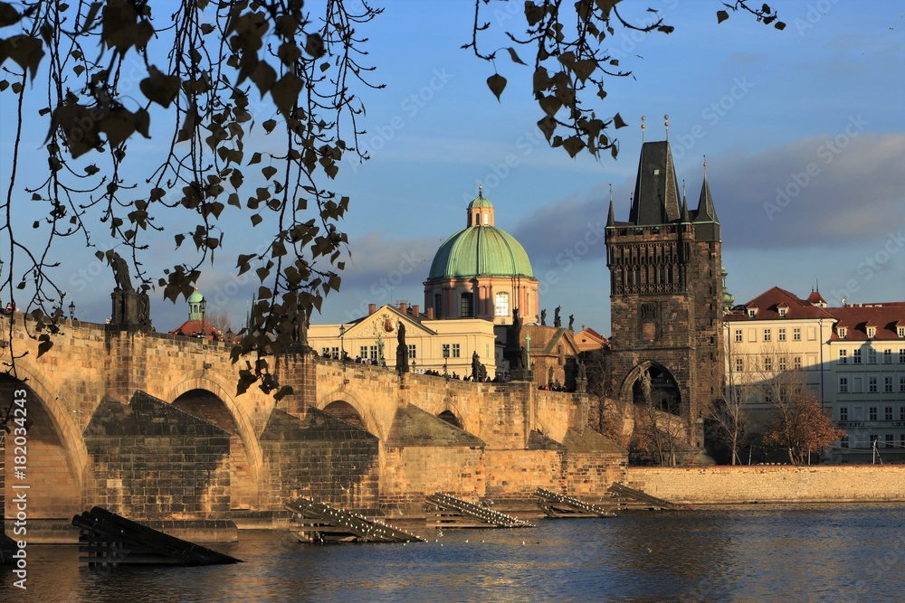 historic Charles Bridge, Prague, city break
