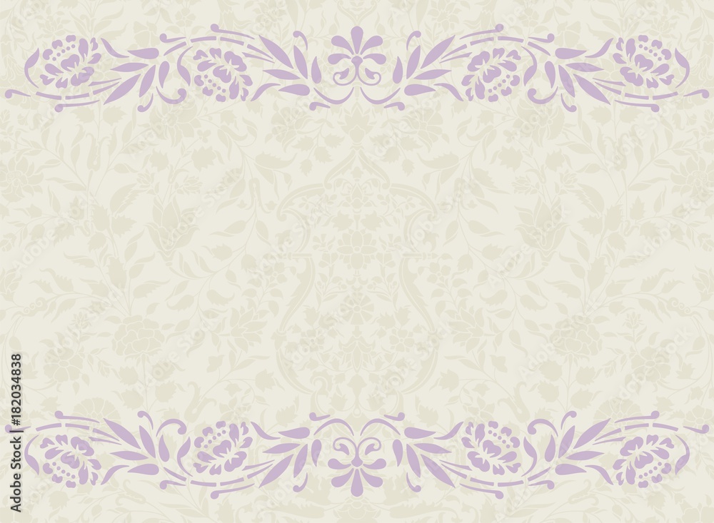 wedding card design, paisley floral pattern , India wedding card design, paisley floral pattern , India