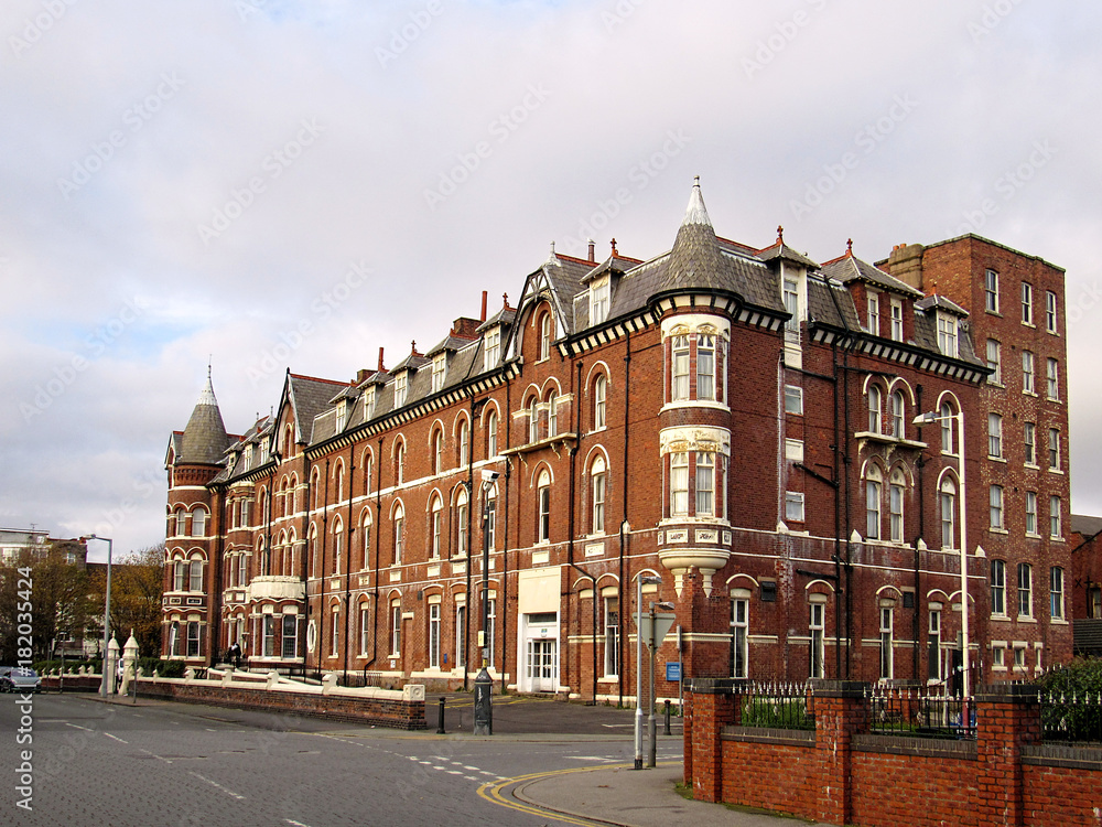 Old red brick building