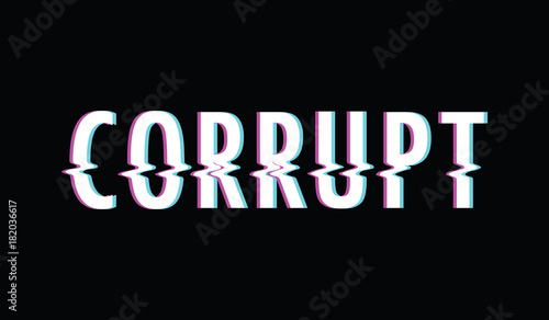corrupt glitch text