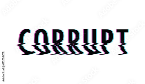 corrupt glitch text