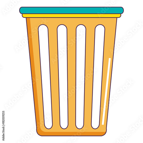 plastic basket laundry icon vector illustration design