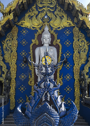 Buddha statue Blue Temple Chiang Rai Thailand