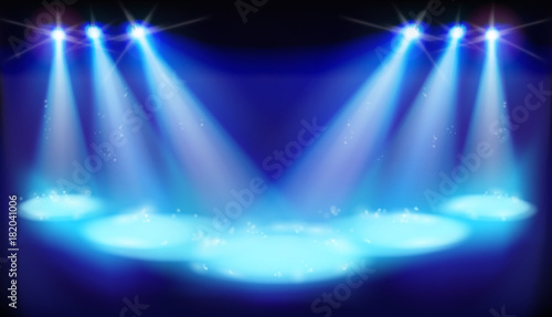 First night on theater stage. Vector illustration.
