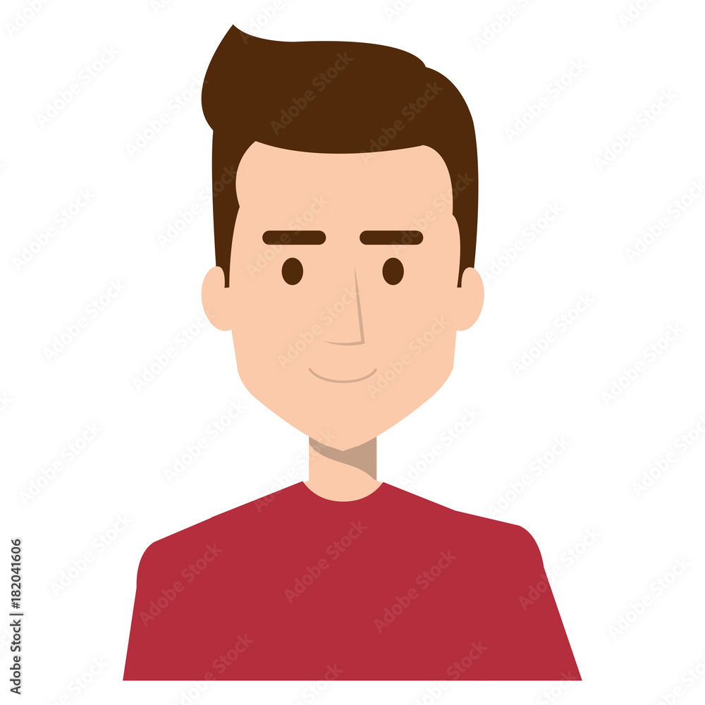 young man avatar character vector illustration design