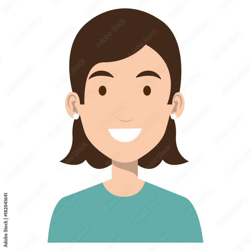 beautiful woman avatar character vector illustration design