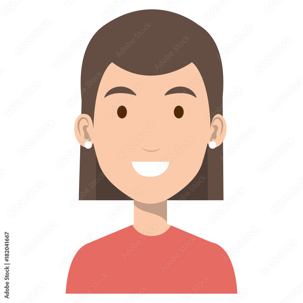 beautiful woman avatar character vector illustration design