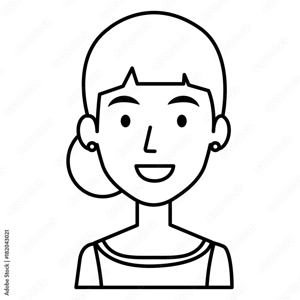 beautiful woman avatar character vector illustration design