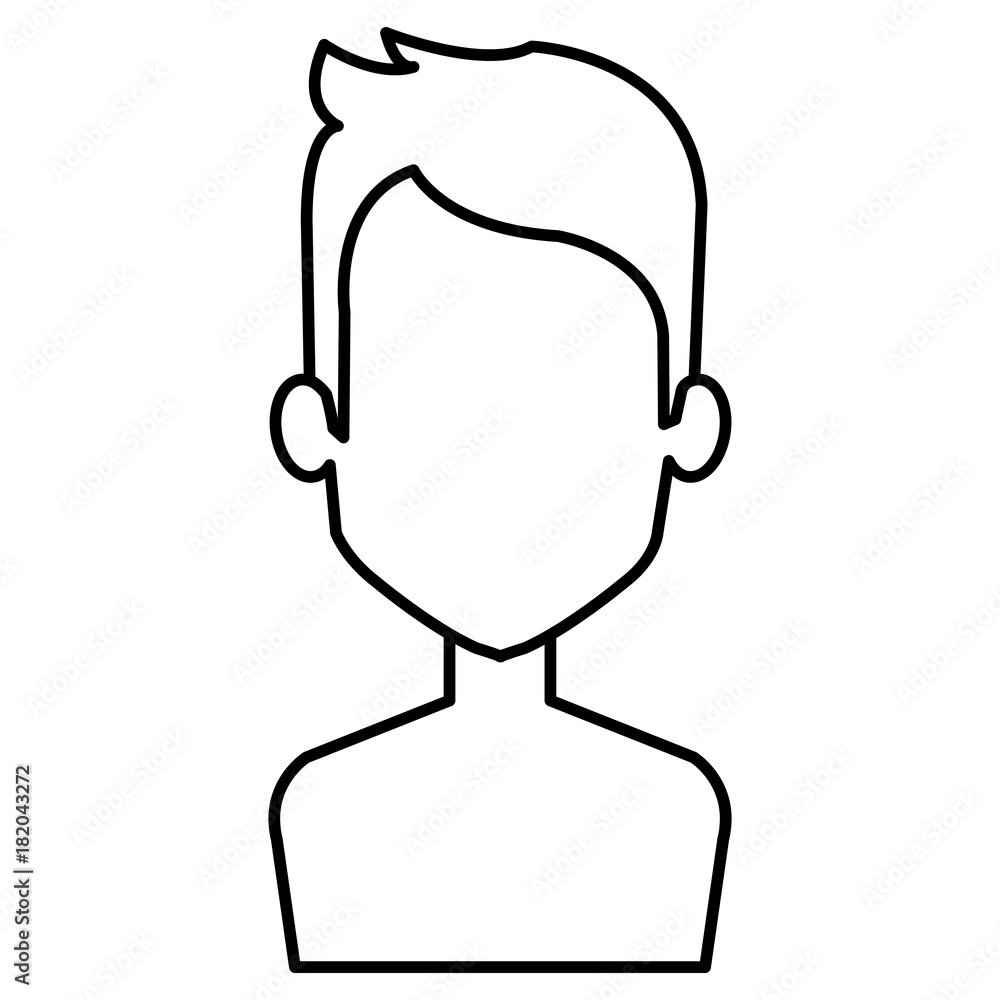 young man shirtless avatar character vector illustration design young man shirtless avatar character vector illustration design