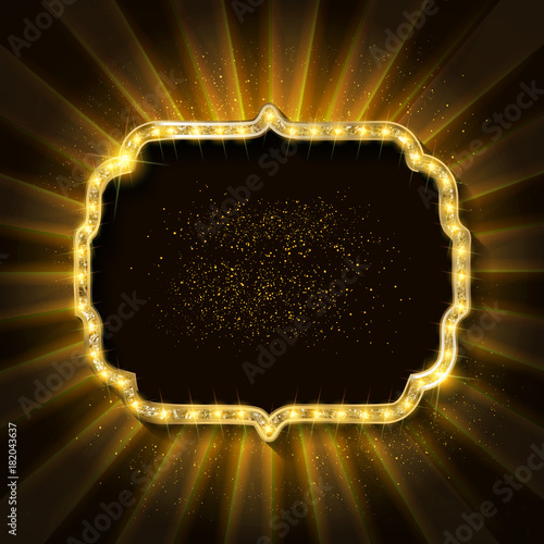 Retro frame with 3 stars