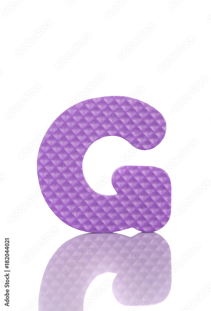 Puzzle letters-g on white background Puzzle letters-g on white background