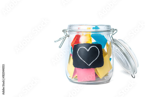 Open Bank with stickers on white background