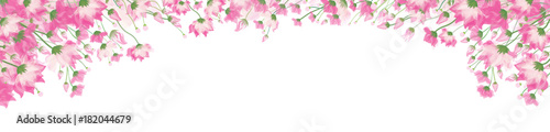 Vector pink, floral frame isolated.