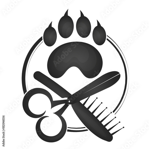 Symbol of a hairdresser for animals