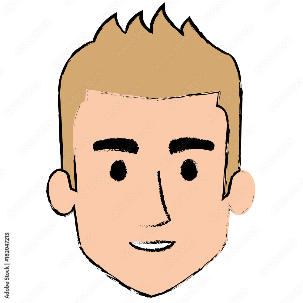 young man head avatar character vector illustration design young man head avatar character vector illustration design