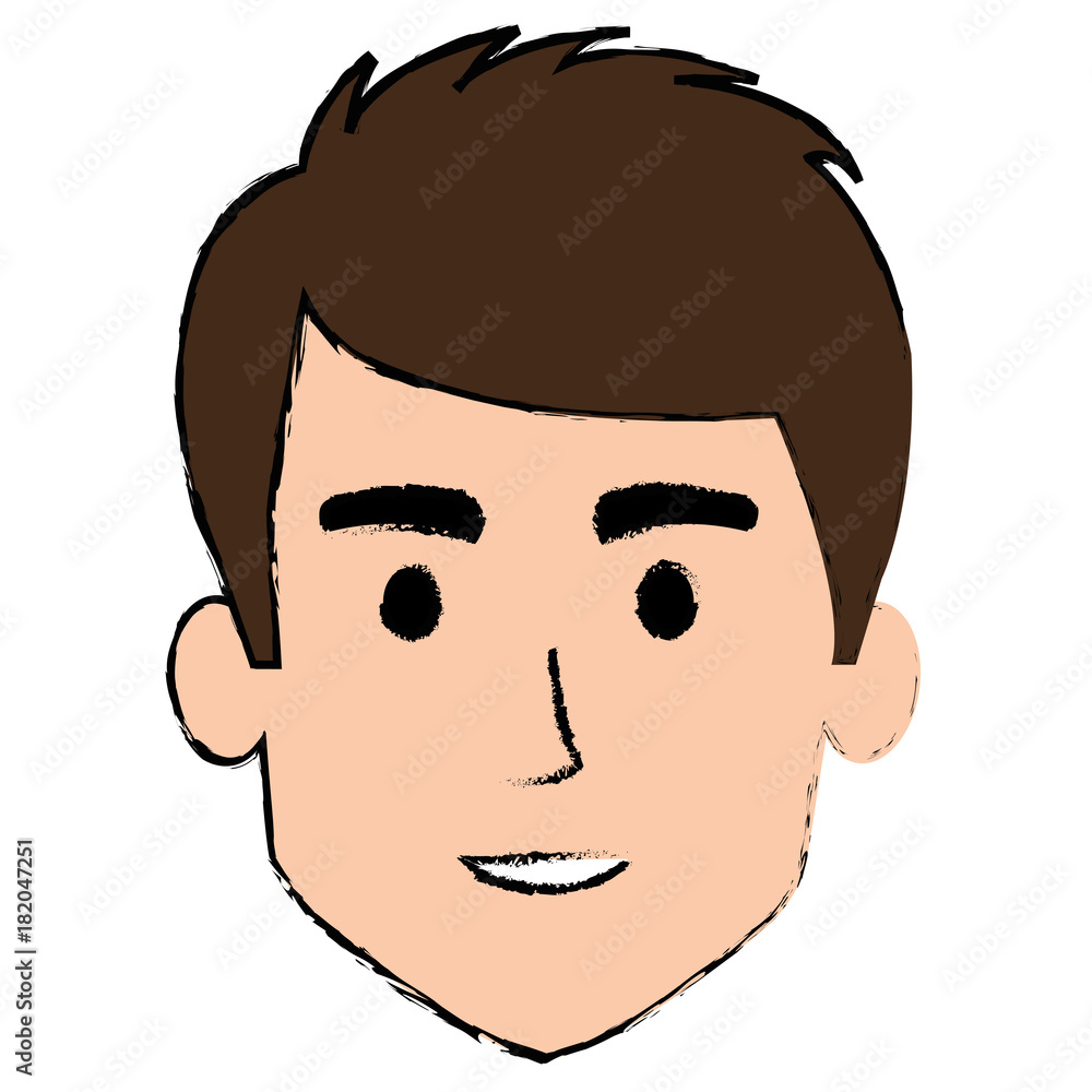 young man head avatar character vector illustration design young man head avatar character vector illustration design