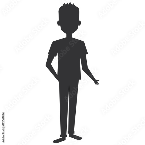 young man avatar character vector illustration design