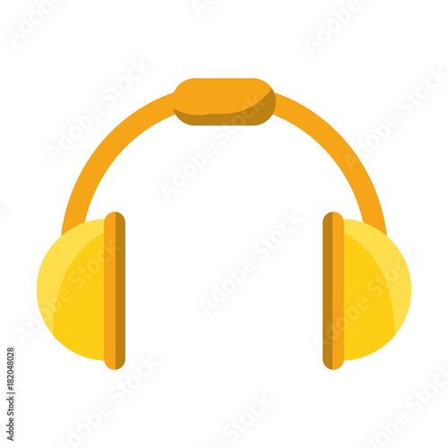 Music headphones device icon