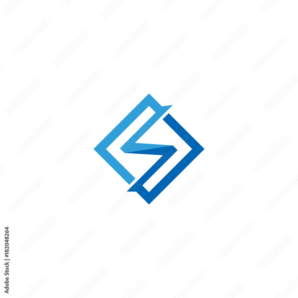 abstract letter S rectangle abstract letter S rectangle