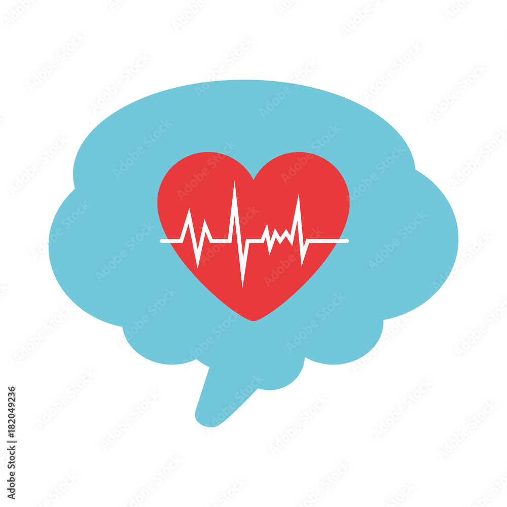 speech bubble with heart vector illustration design