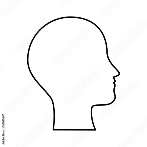 human profile isolated icon vector illustration design
