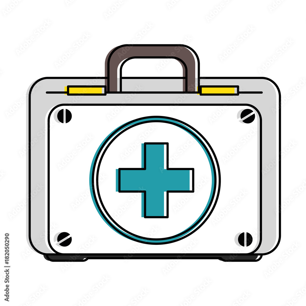 Fototapeta premium medical kit isolated icon vector illustration design