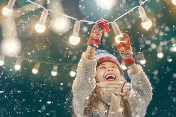 girl enjoying the holidays