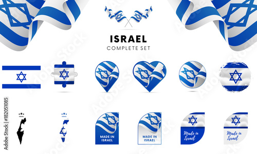 Israel complete set. Vector illustration.